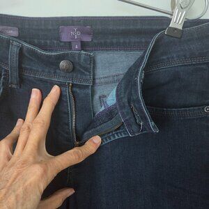 NYDJ Billie Mini Bootcut Tuck Lift Slimming Blue Jeans Women 4